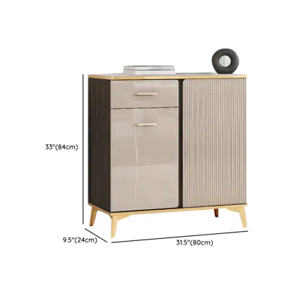 Glam Adjustable Wooden Dining Hutch China Cabinet Image - 22