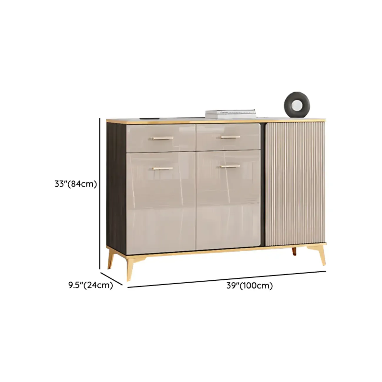 Glam Adjustable Wooden Dining Hutch China Cabinet Image - 23