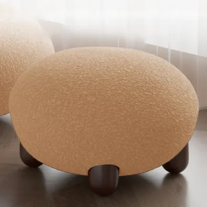 Durable Fabric Accent Chair with Curved Back for Living Room Image - 14