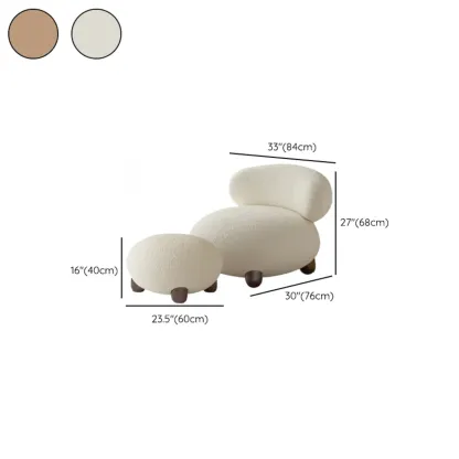 Durable Fabric Accent Chair with Curved Back for Living Room Image - 18