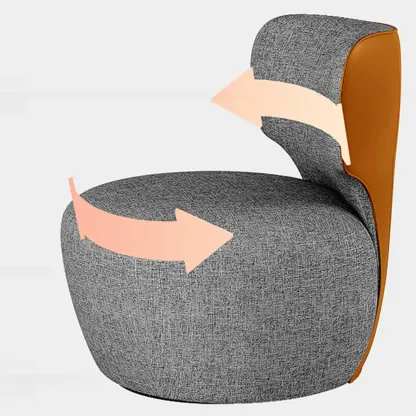 Modern Fabric Swivel Accent Chair with Scratch Resistantfor Living Room Image - 10
