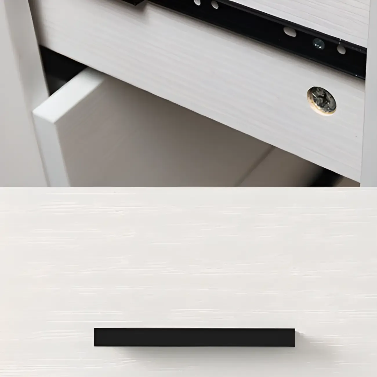 Modern White Wooden Gold Accent Storage Cabinet for Parlor Image - 16