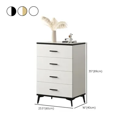 Modern White Wooden Gold Accent Storage Cabinet for Parlor Image - 18