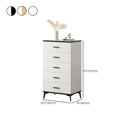 Modern White Wooden Gold Accent Storage Cabinet for Parlor Image - 19