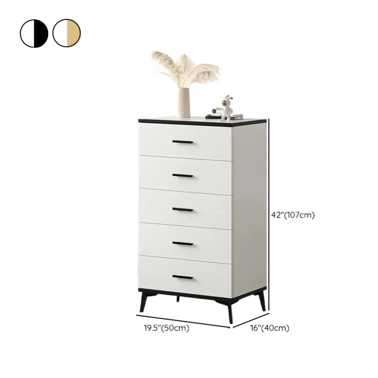 Modern White Wooden Gold Accent Storage Cabinet for Parlor Image - 20 | homeyfad