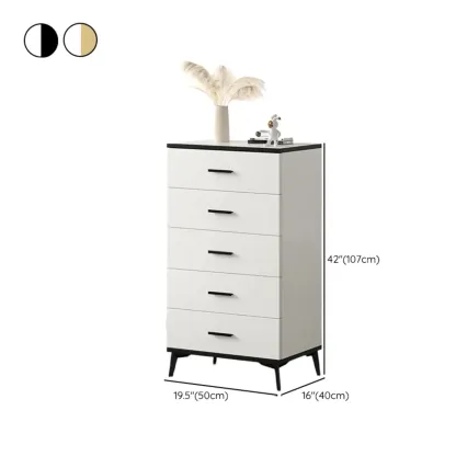 Modern White Wooden Gold Accent Storage Cabinet for Parlor Image - 20