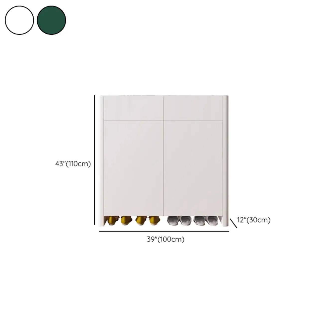 Minimalist Wood Adjustable Multi-Layer Entryway Shoe Cabinet #size