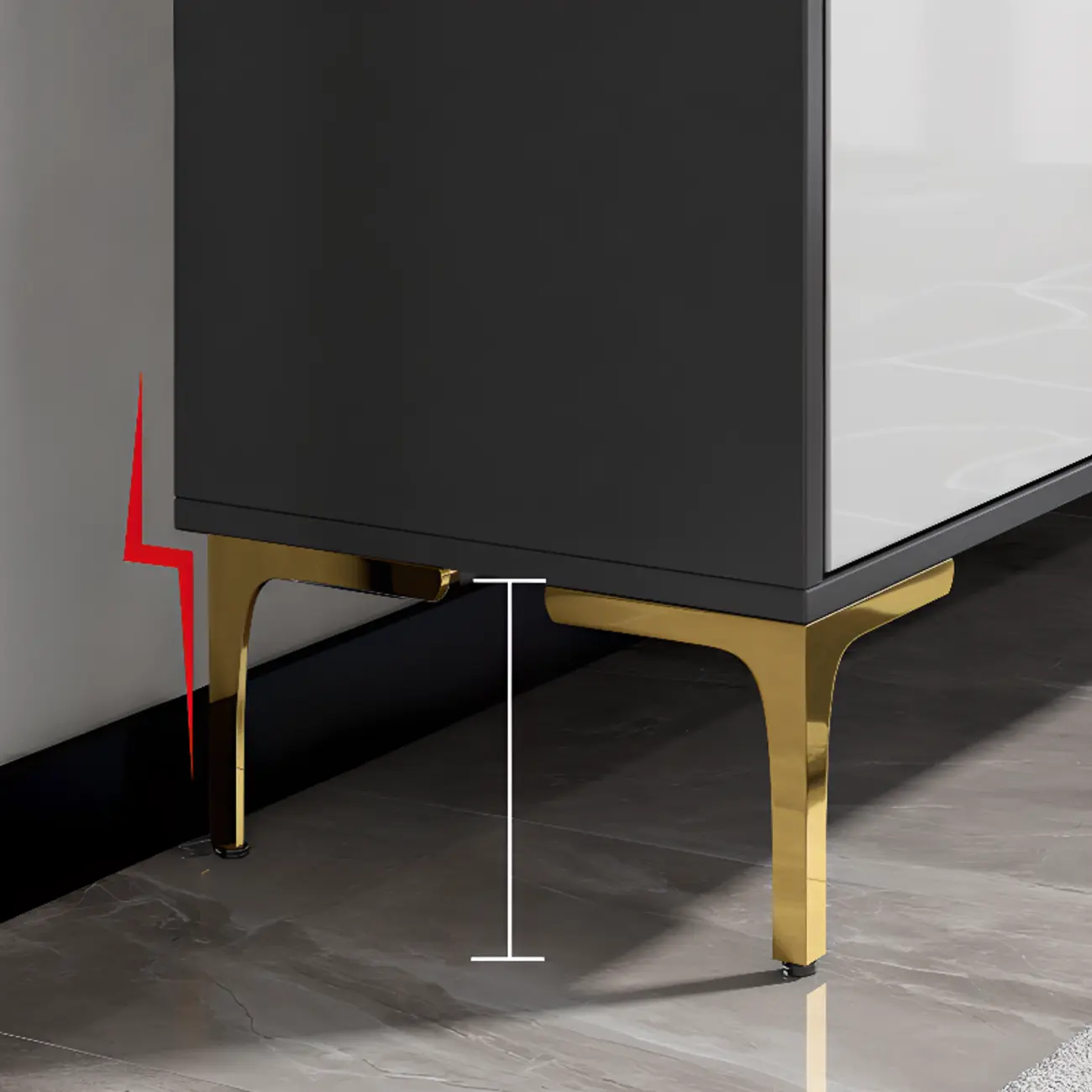 Entryway Wood Large Shoe Cabinet with Gold Accents Image - 12 | homeyfad