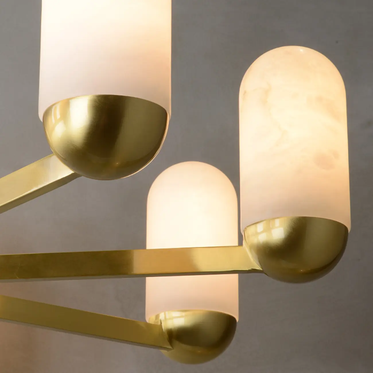 Gold Cylinder Metal Modern Linear Branching Chandelier Image - 10 | homeyfad