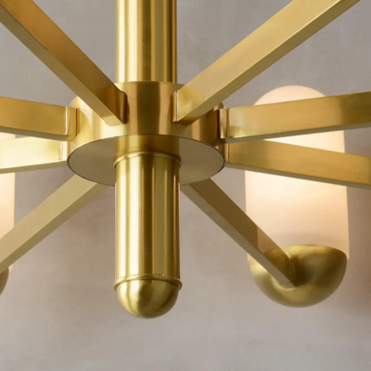 Gold Cylinder Metal Modern Linear Branching Chandelier Image - 11 | homeyfad