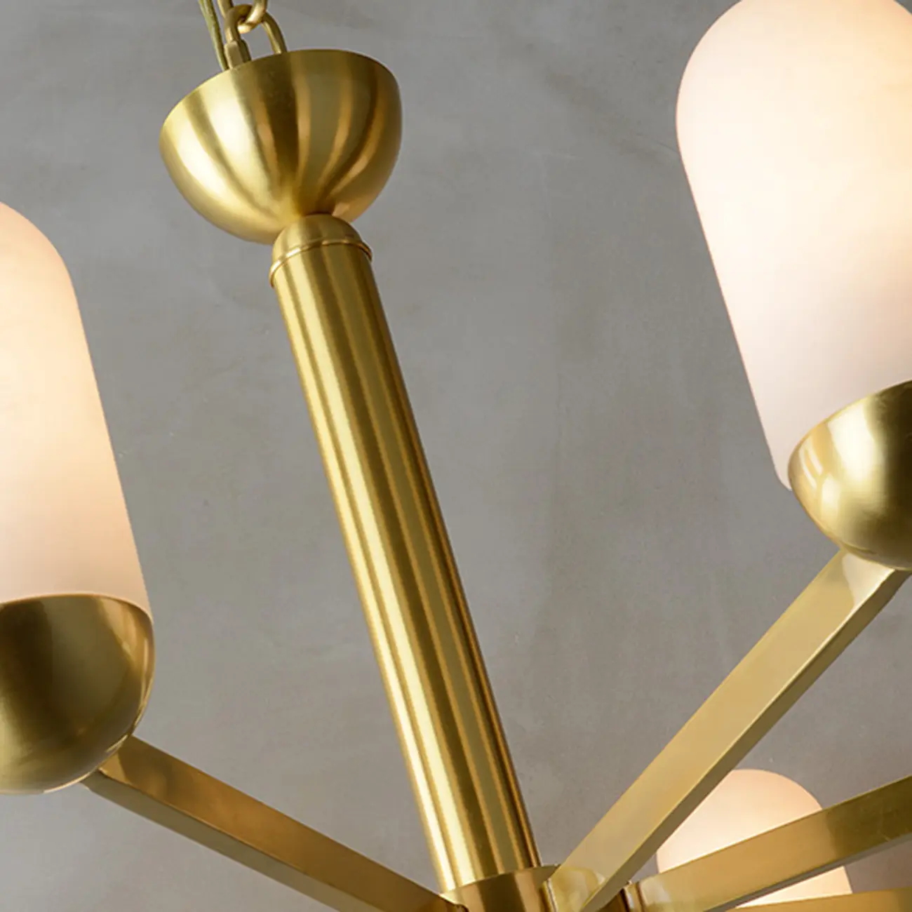 Gold Cylinder Metal Modern Linear Branching Chandelier Image - 12 | homeyfad