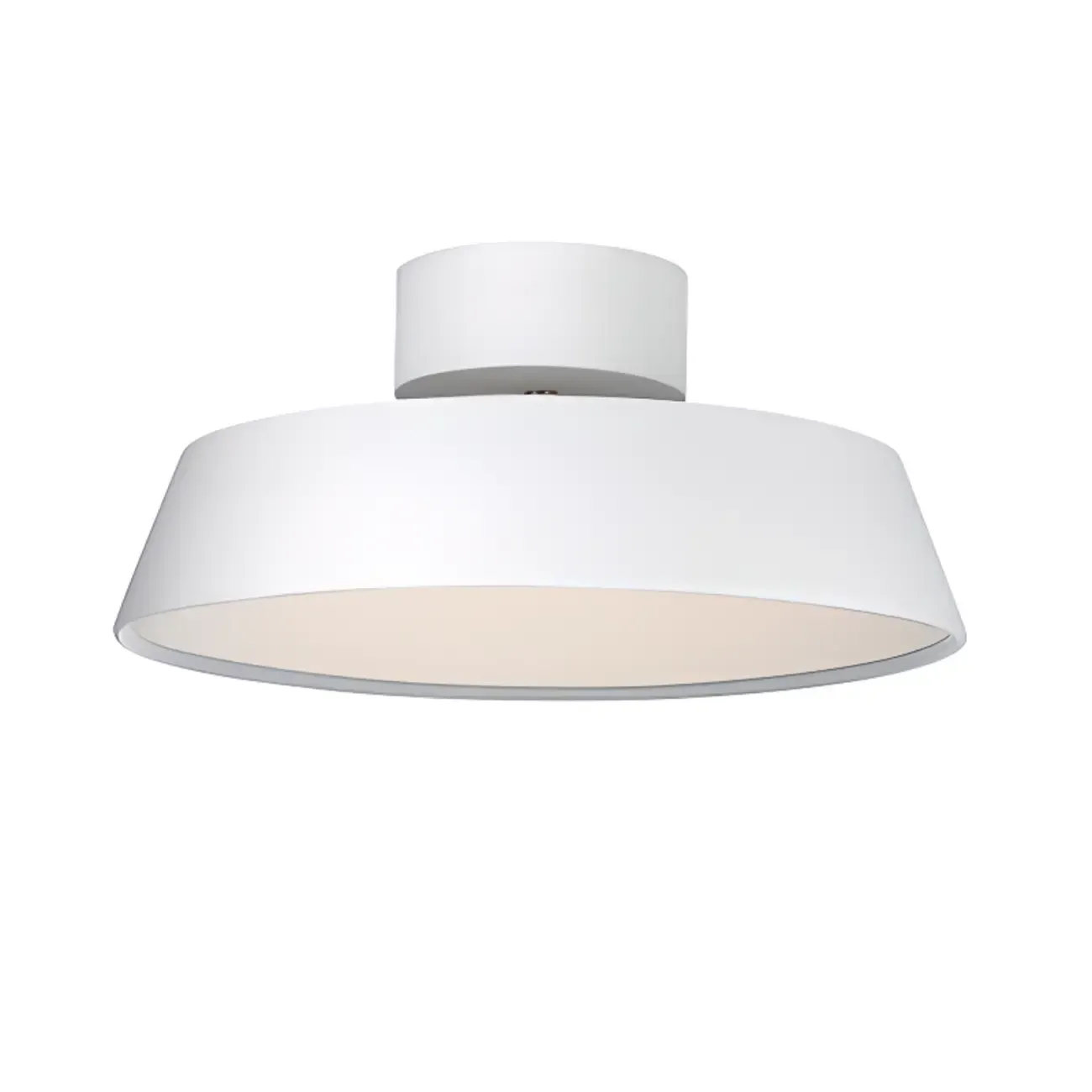Modern Gray Drum Metal Semi Flush Ceiling Light 3-Gear Dimming Image - 6