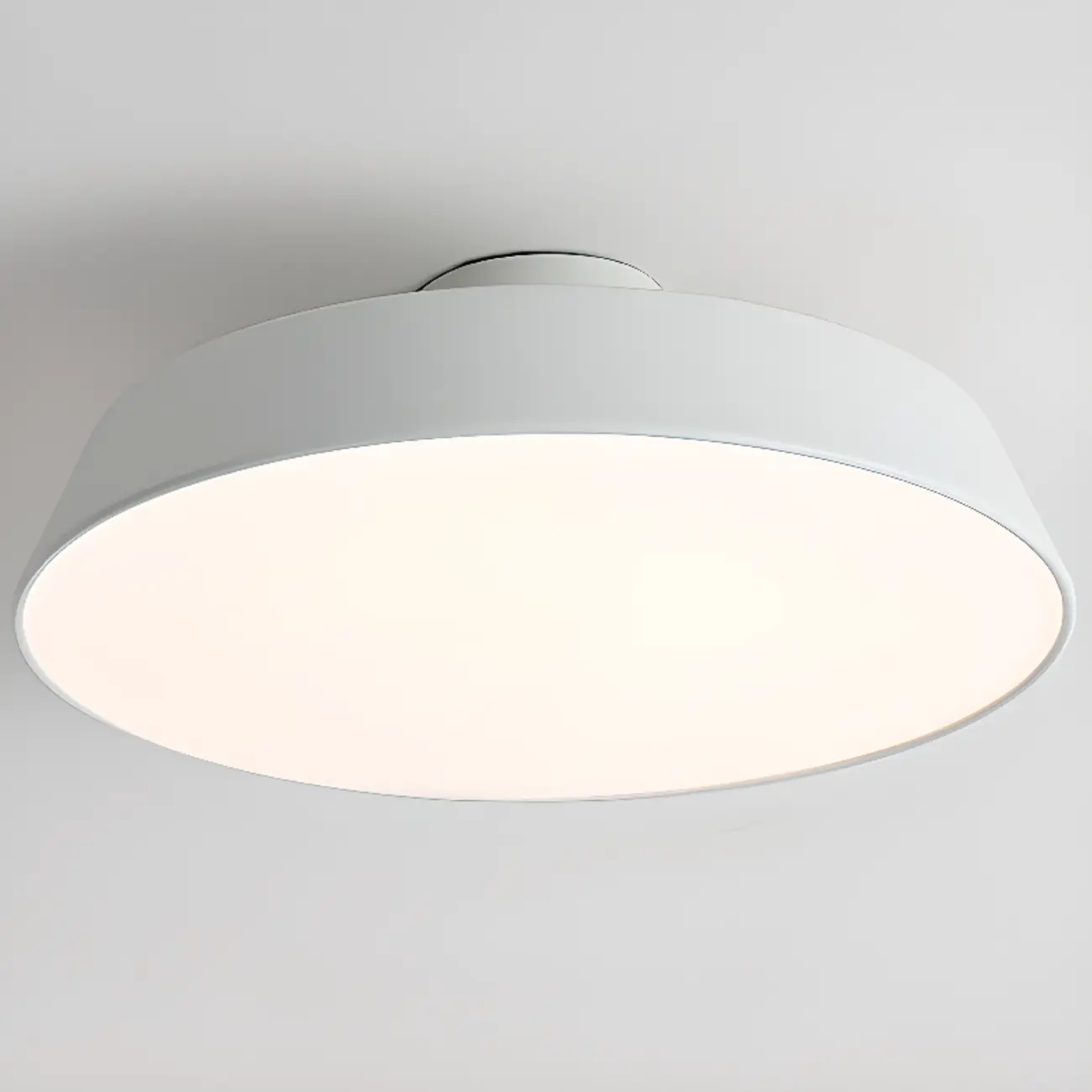 Modern Gray Drum Metal Semi Flush Ceiling Light 3-Gear Dimming Image - 13 | homeyfad