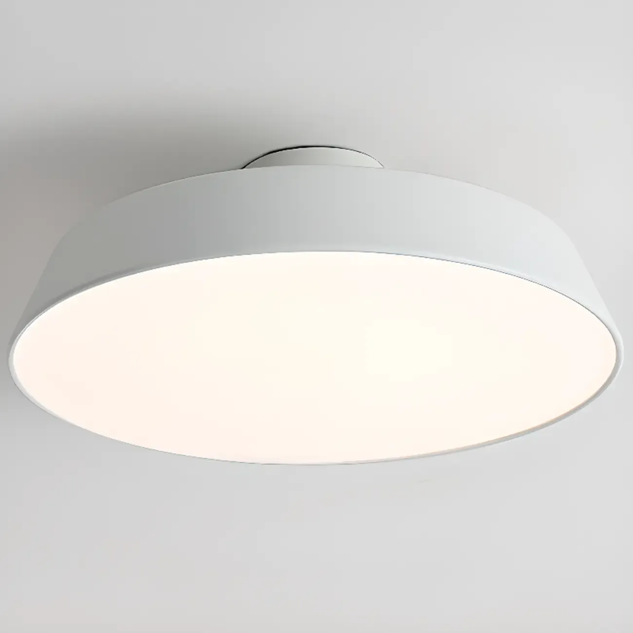 Modern Gray Drum Metal Semi Flush Ceiling Light 3-Gear Dimming Image - 13