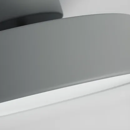 Modern Gray Drum Metal Semi Flush Ceiling Light 3-Gear Dimming Image - 16