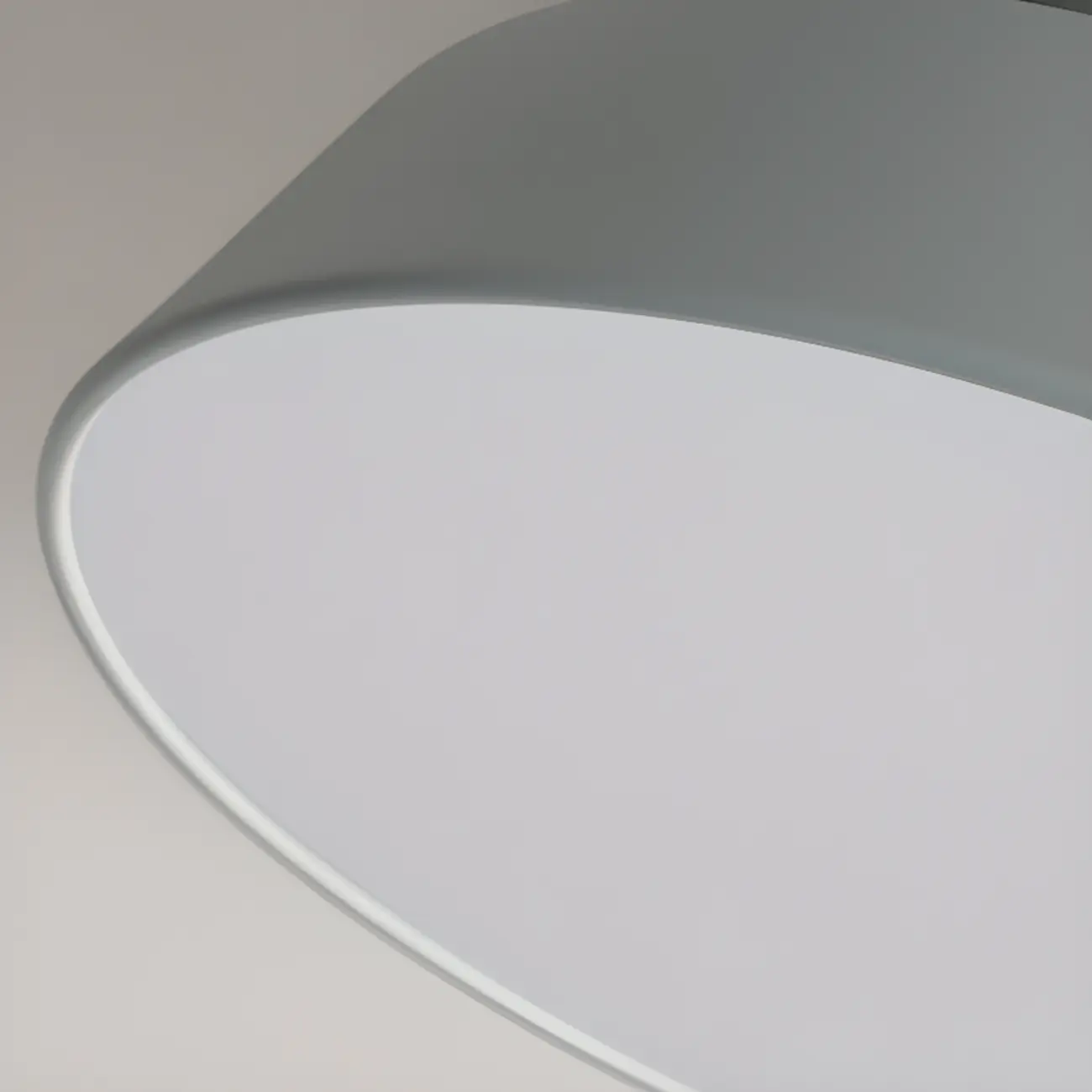 Modern Gray Drum Metal Semi Flush Ceiling Light 3-Gear Dimming Image - 17 | homeyfad