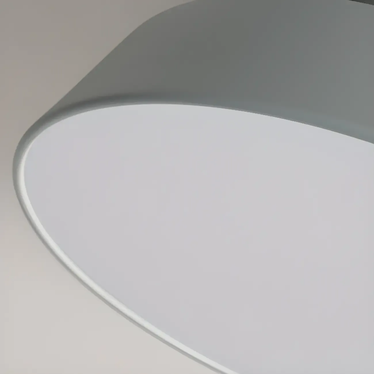 Modern Gray Drum Metal Semi Flush Ceiling Light 3-Gear Dimming Image - 17