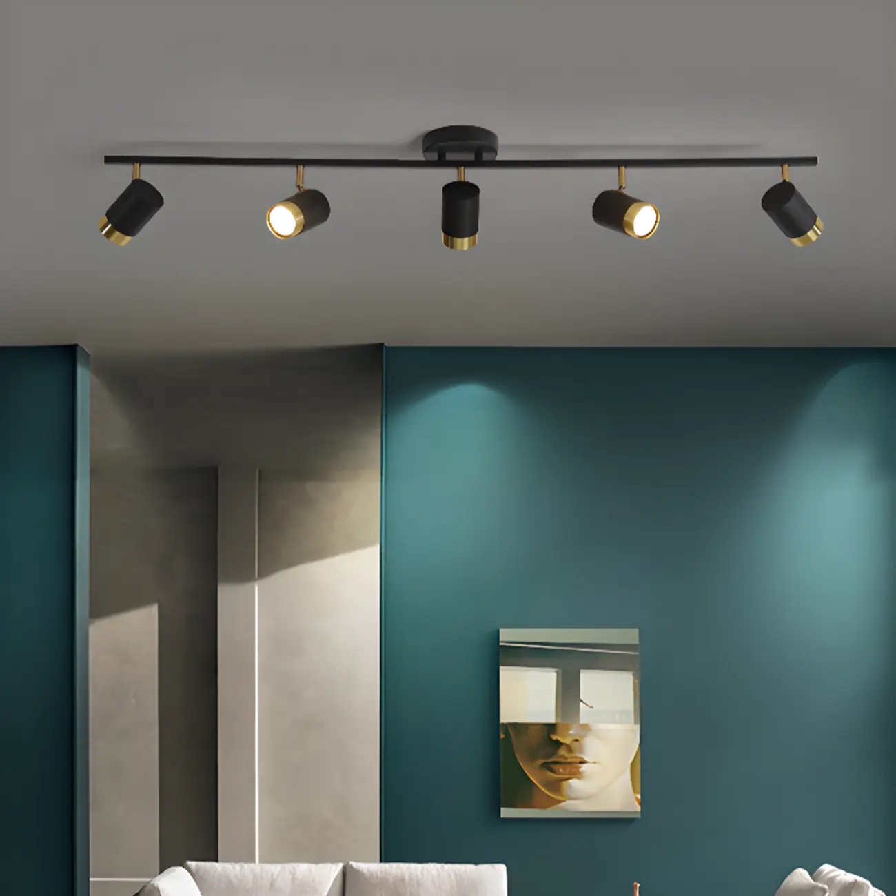 4-Light Modern Dimmable LED Track Lighting with Adjustable Head Image - 2 | homeyfad