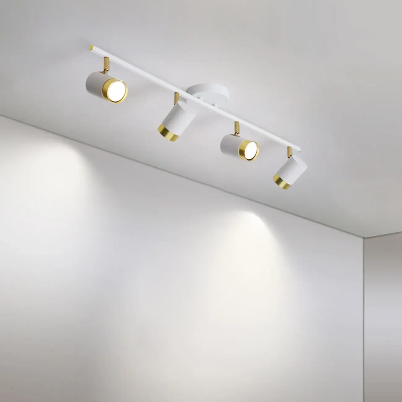 4-Light Modern Dimmable LED Track Lighting with Adjustable Head Image - 6