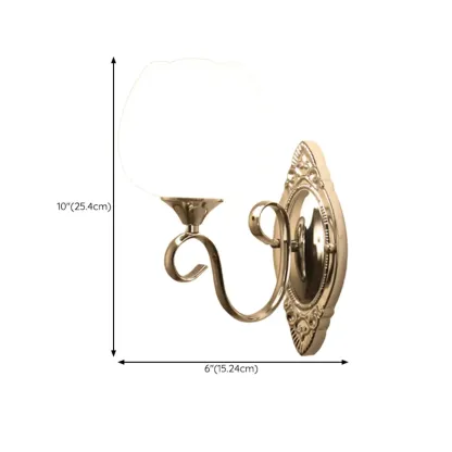 Modern Vintage Cast Iron Wall Light with Glass Shades Image - 28