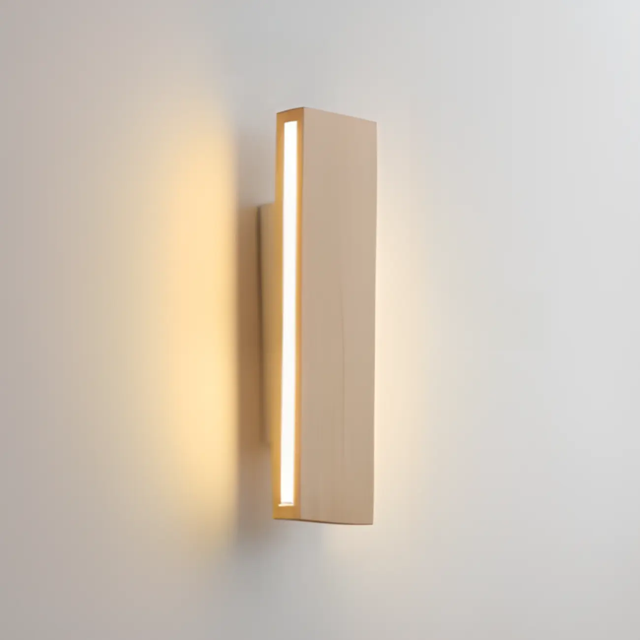 Modern Wood Wall Light with Polymer Shade for Living Room Image - 6 | homeyfad