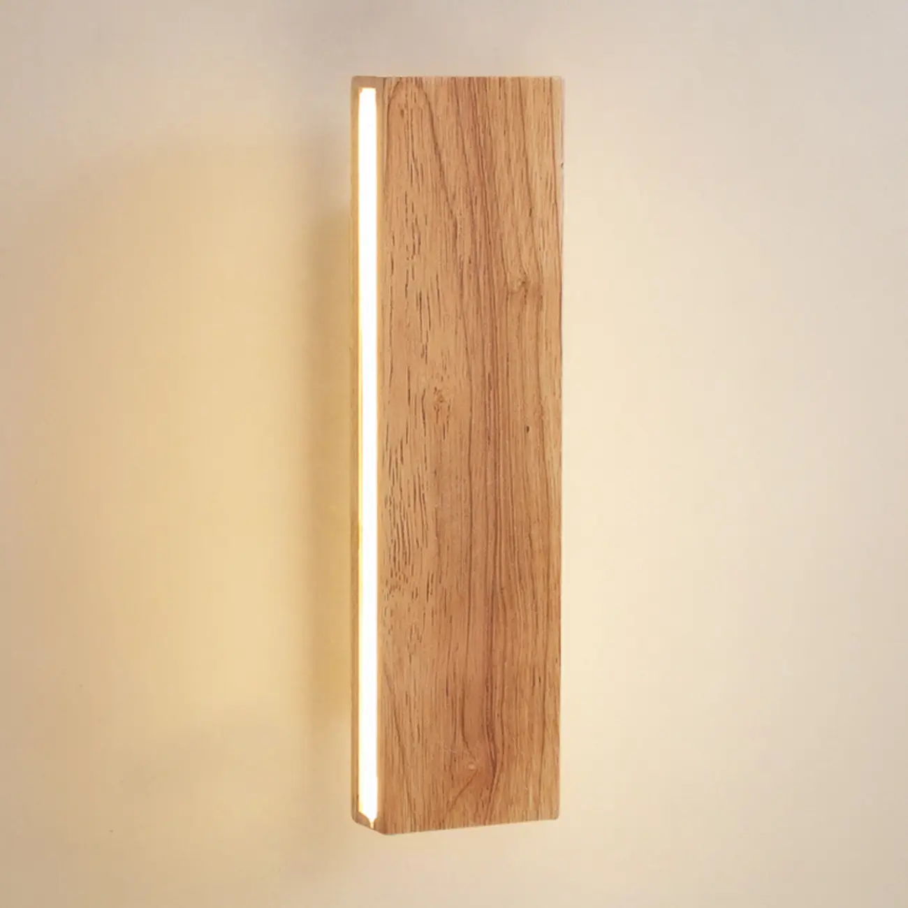 Modern Wood Wall Light with Polymer Shade for Living Room Image - 10 | homeyfad