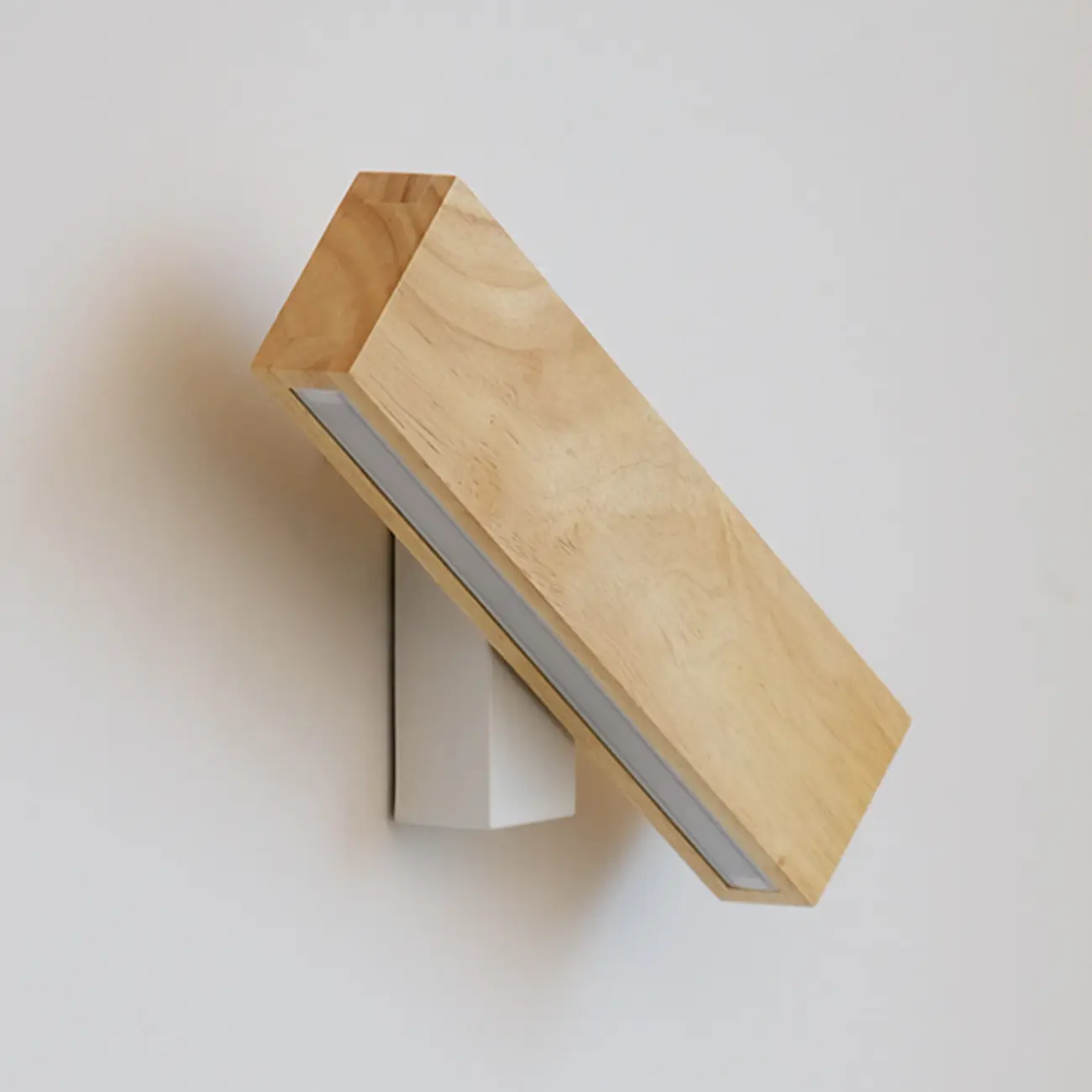 Modern Wood Wall Light with Polymer Shade for Living Room Image - 11 | homeyfad