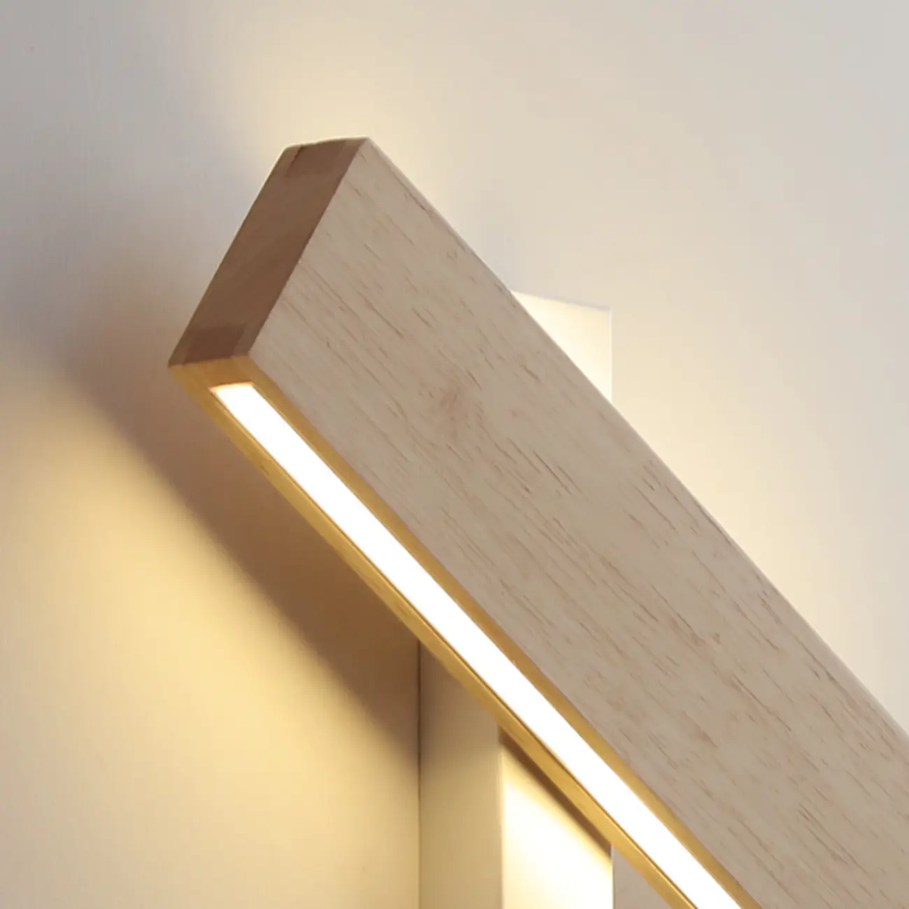 Modern Wood Wall Light with Polymer Shade for Living Room Image - 13 | homeyfad