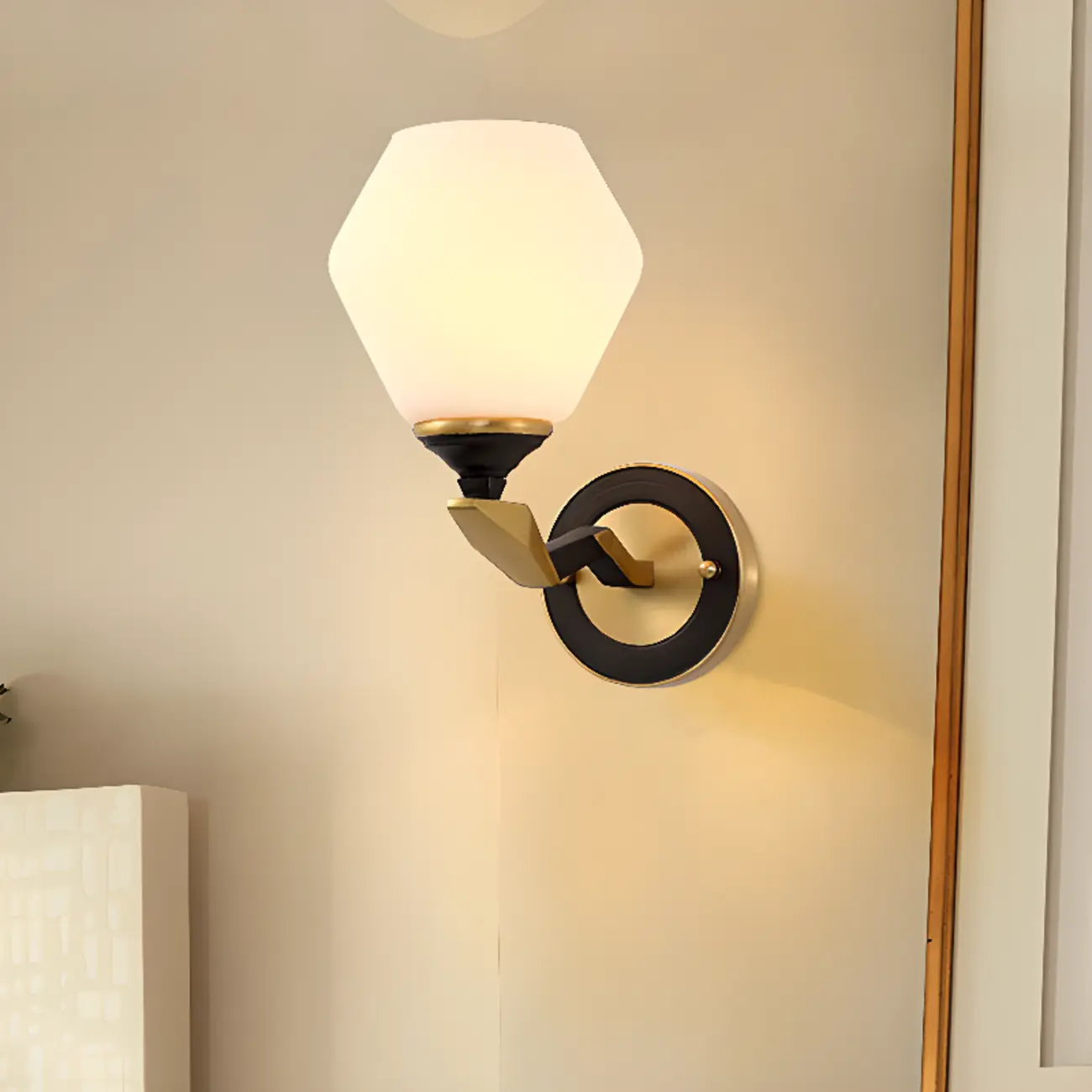 Modern 10 to 14 Inch Geometric Wall Sconce for Residential Use | homeyfad