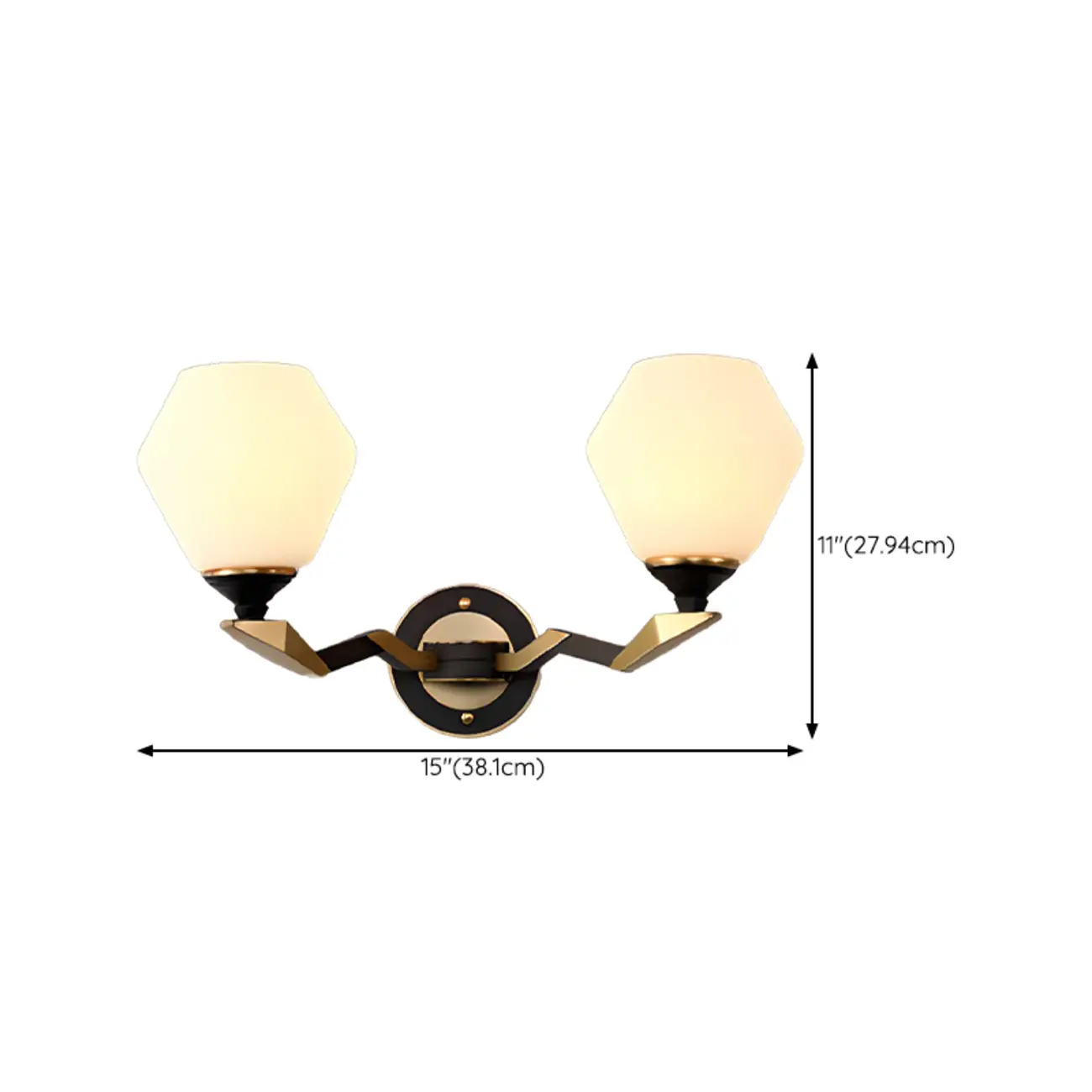 Modern 10 to 14 Inch Geometric Wall Sconce for Residential Use | homeyfad