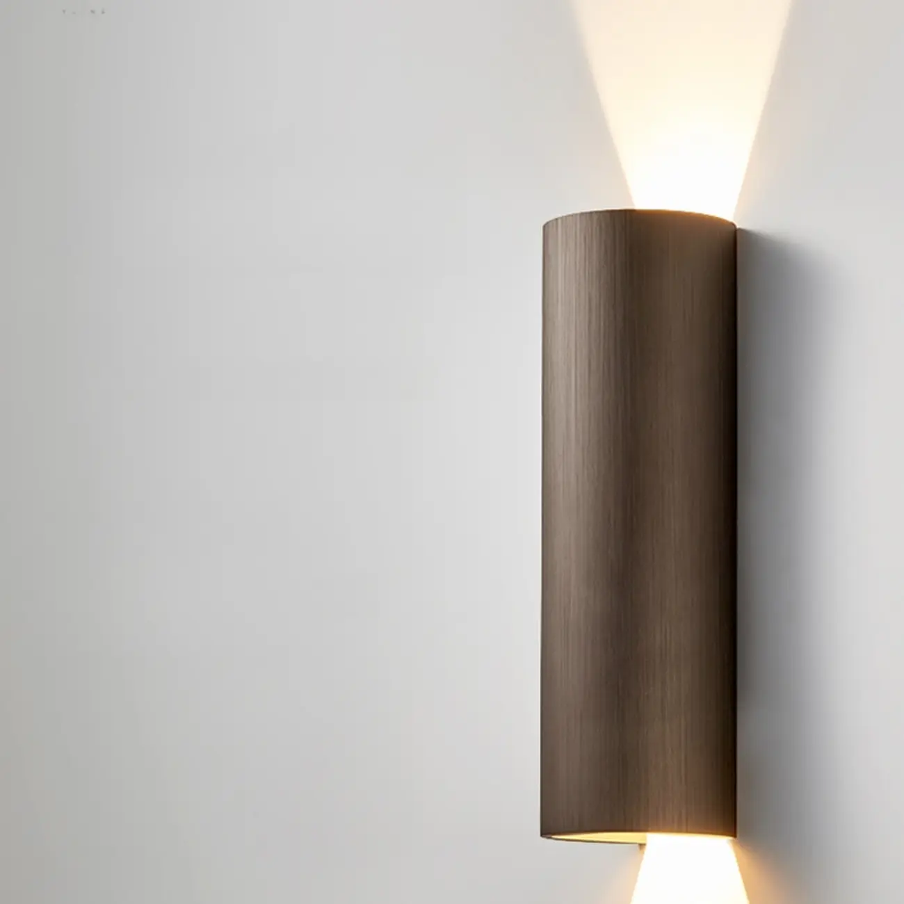 Modern Cylinder Metal Wall Sconce with Clear Up Down Shade Image - 10 | homeyfad