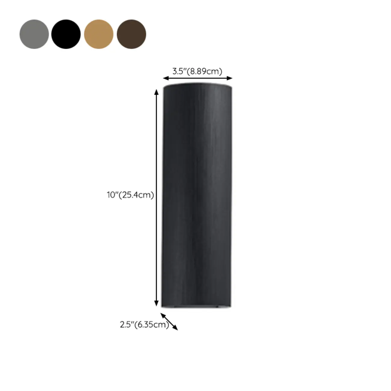 Modern Cylinder Metal Wall Sconce with Clear Up Down Shade #size | homeyfad