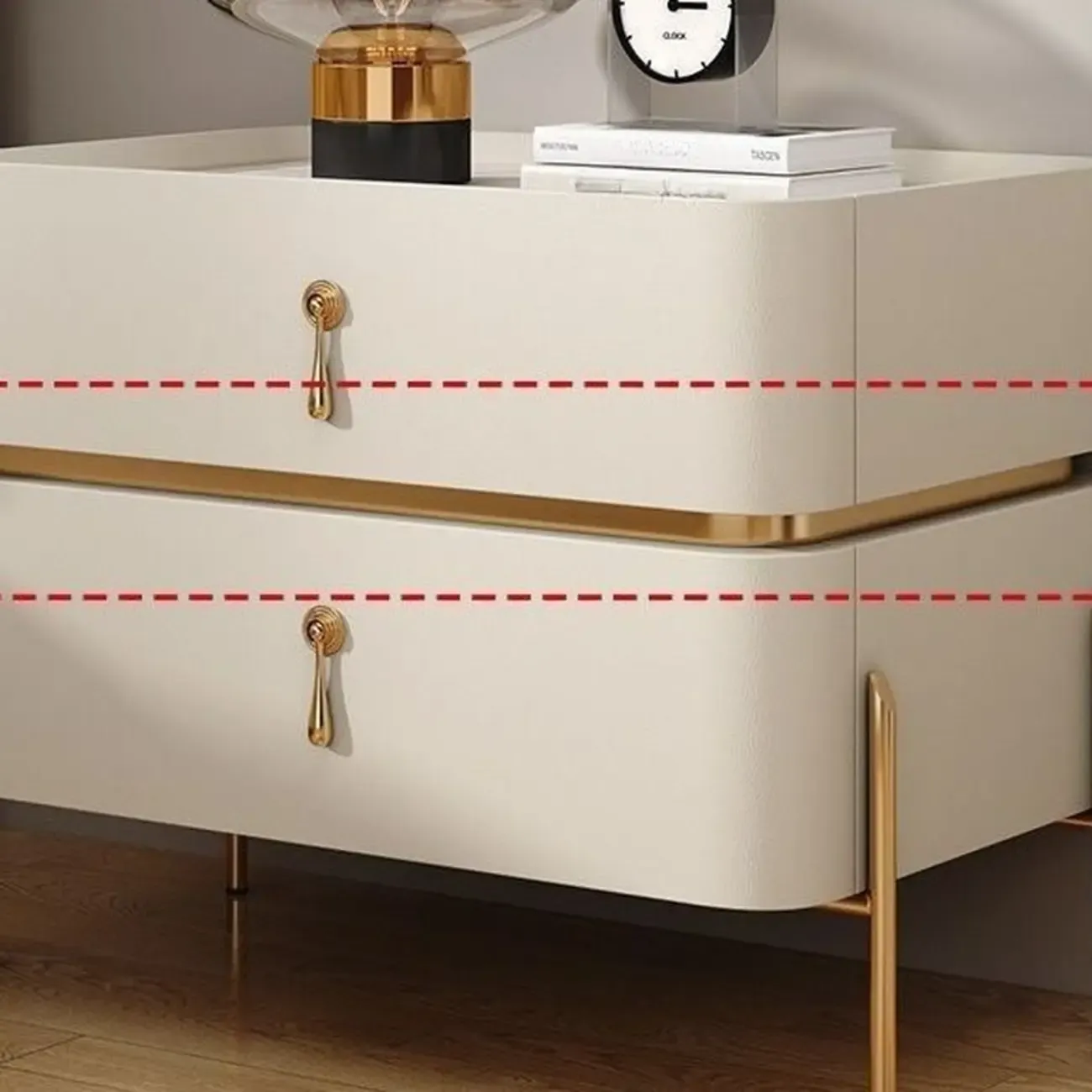 Modern Bedside Table with Sintered Stone Top Image - 8