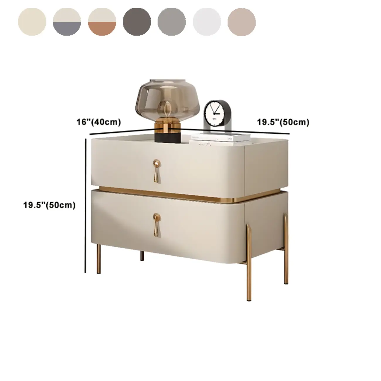 Modern Bedside Table with Sintered Stone Top Image - 11 | homeyfad