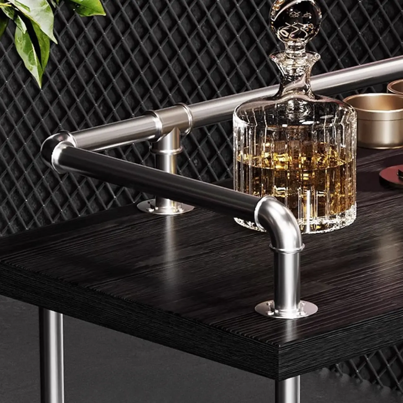 Old School Coal Hardwood Pub Table with Foot Support Image - 7 | homeyfad