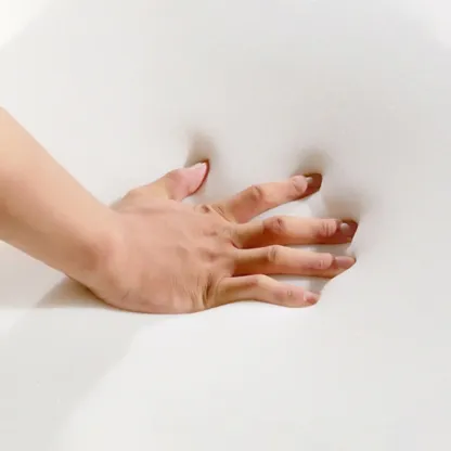 Glam Grey Fabric Accent Chair with Wooden Legs for Living Room Image - 10