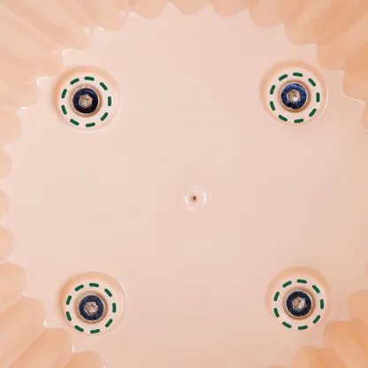 Scandinavian Plastic Round End Table with Tray Top for Bedroom Image - 10