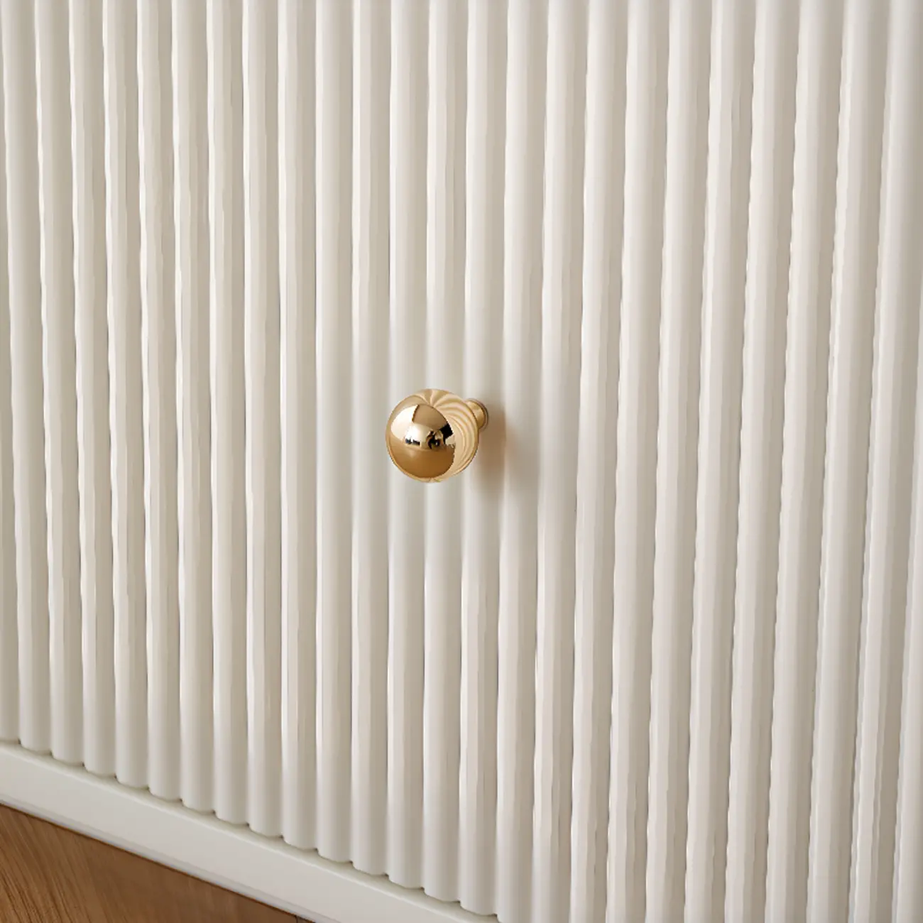 Modern Wooden Glass-panel White Utility Storage Cabinet Image - 12 | homeyfad