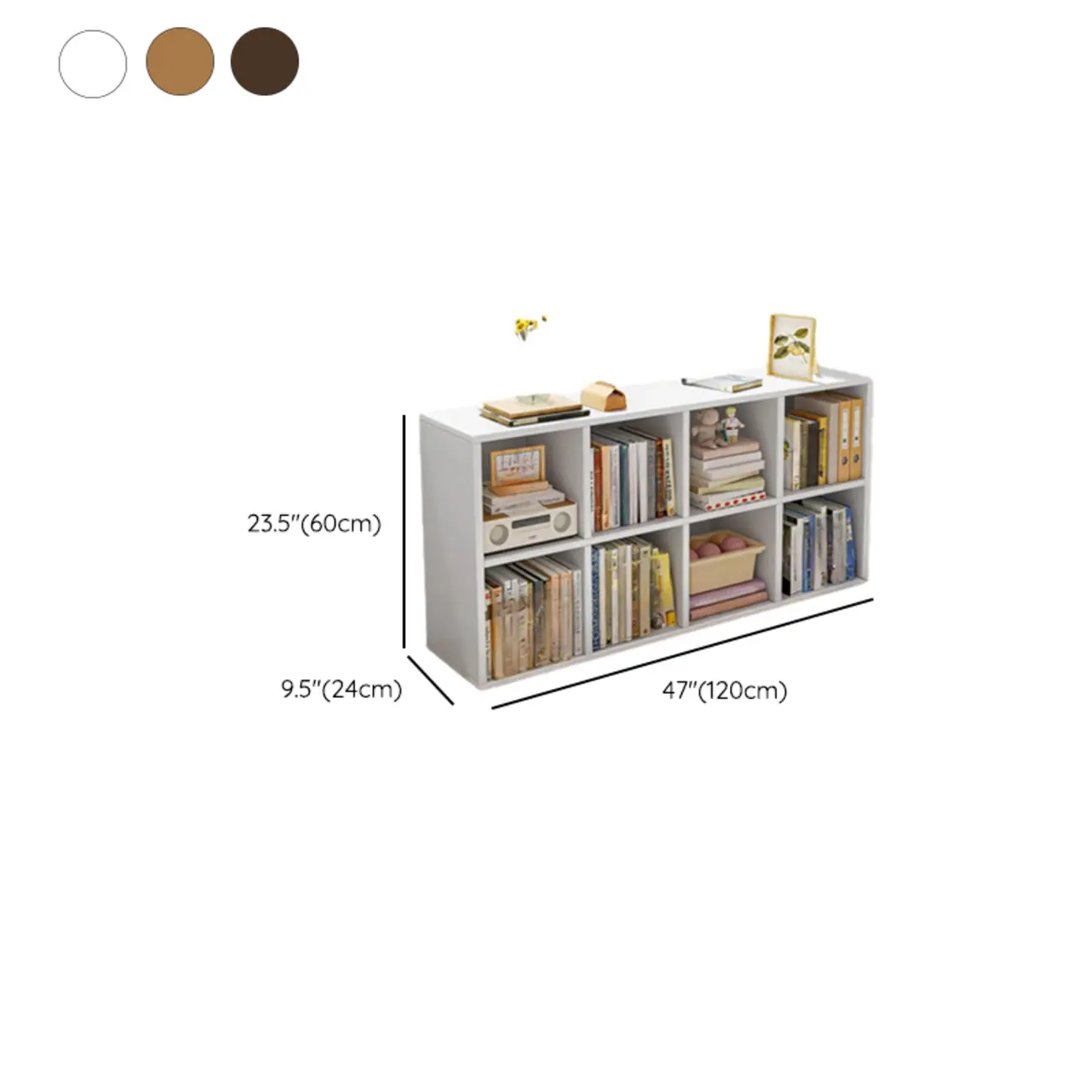 Horizontal Natural Wooden Rectangle Multi-Cube Bookcase Image - 39 | homeyfad