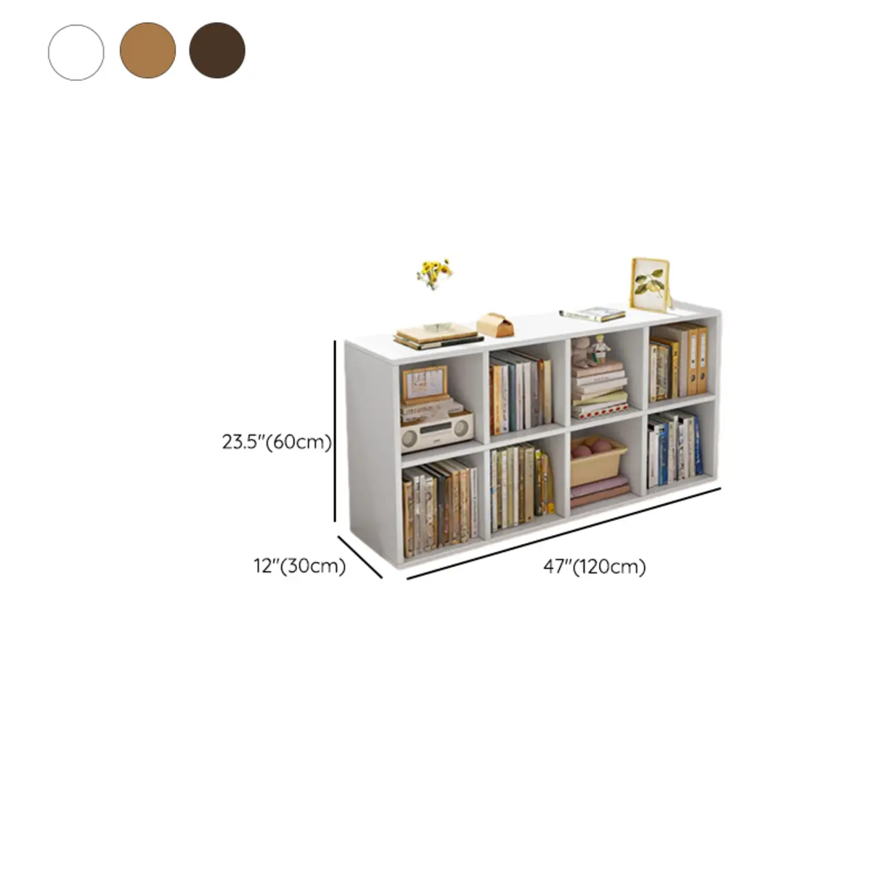 Horizontal Natural Wooden Rectangle Multi-Cube Bookcase Image - 42 | homeyfad