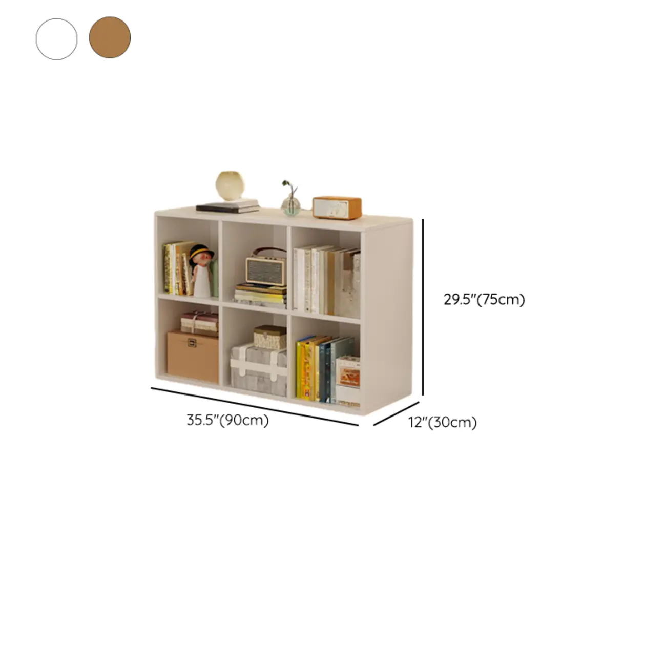 Horizontal Natural Wooden Rectangle Multi-Cube Bookcase Image - 47 | homeyfad