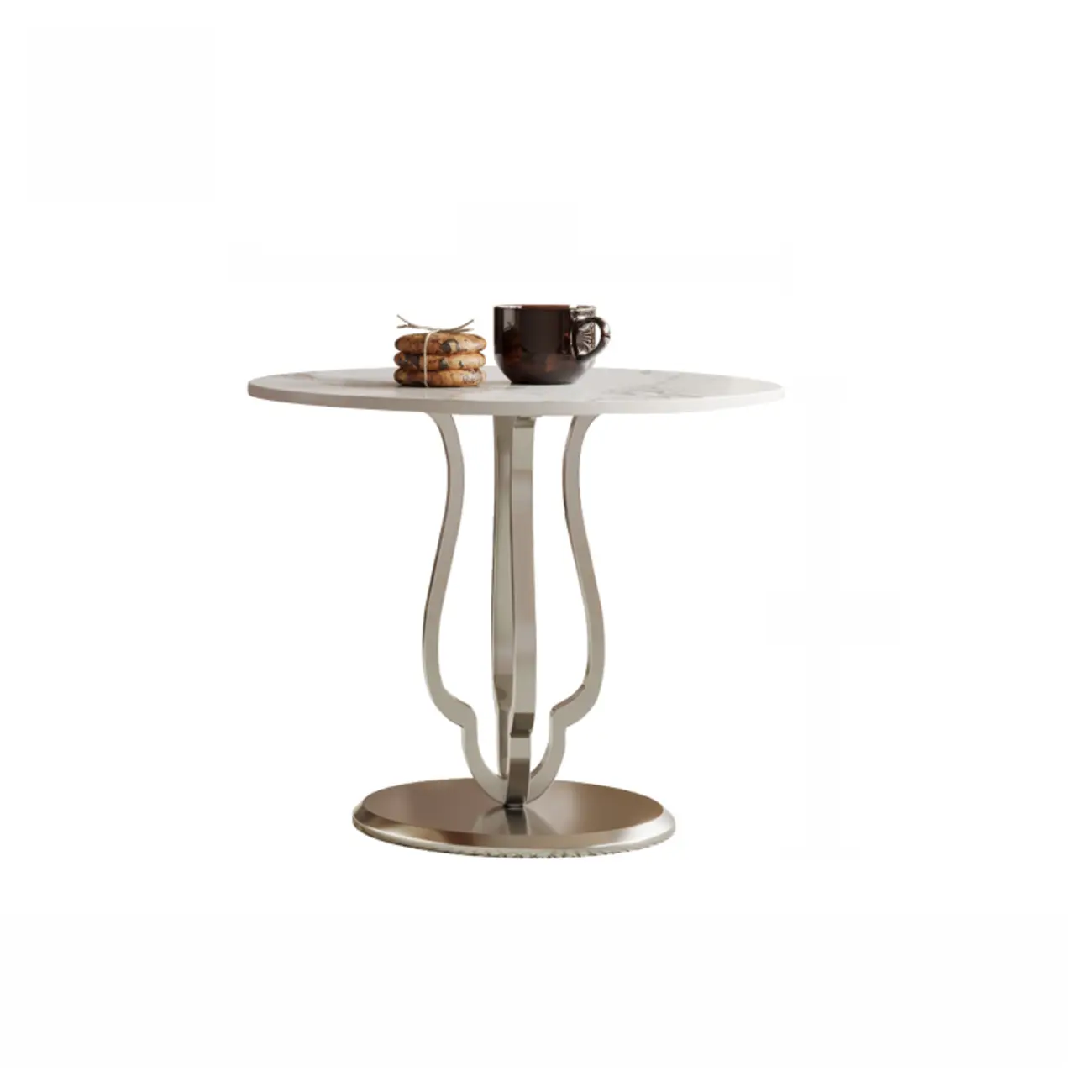 Metal Base Nesting Brown Wood Round Drawer Coffee Table Image - 10 | homeyfad