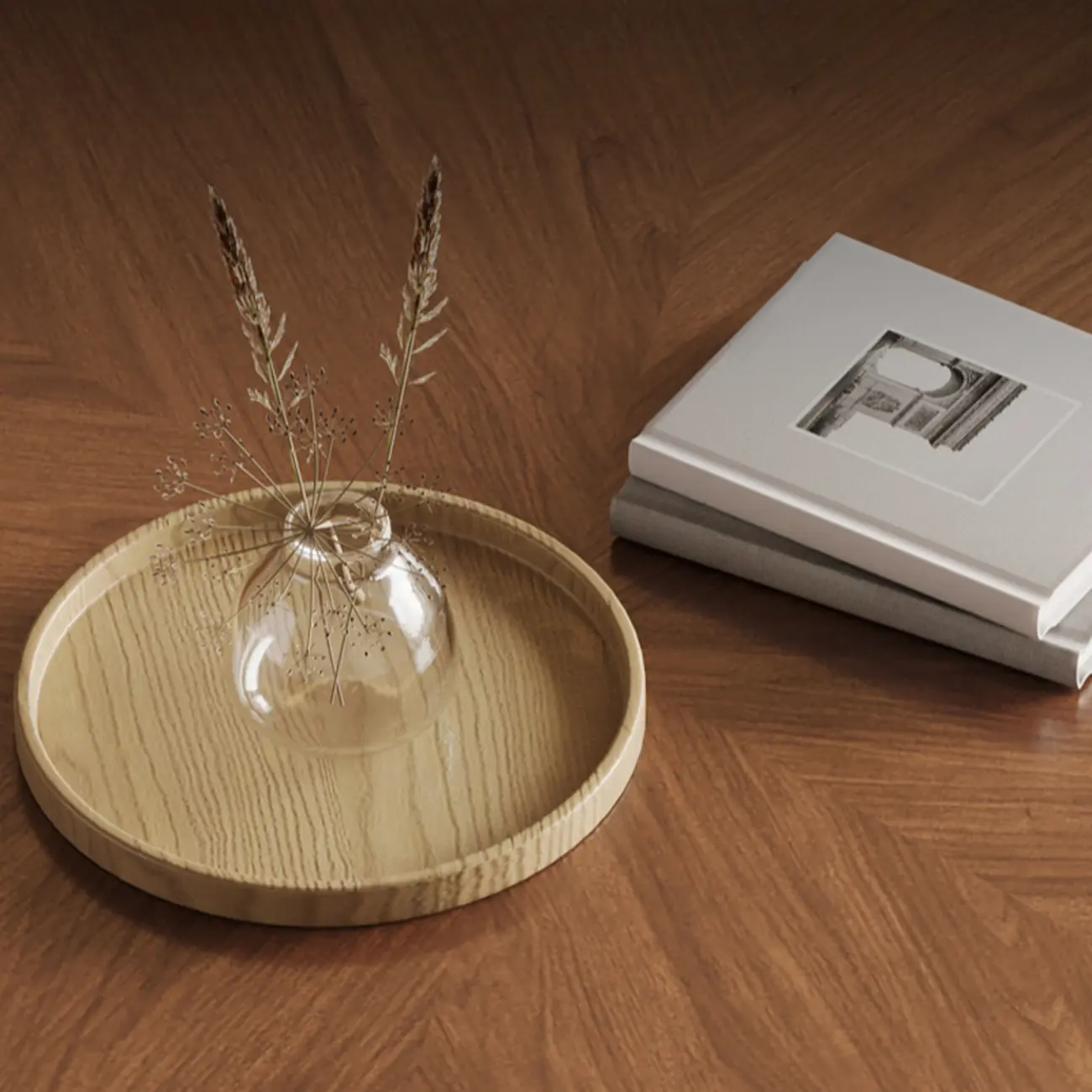 Metal Base Nesting Brown Wood Round Drawer Coffee Table Image - 4 | homeyfad