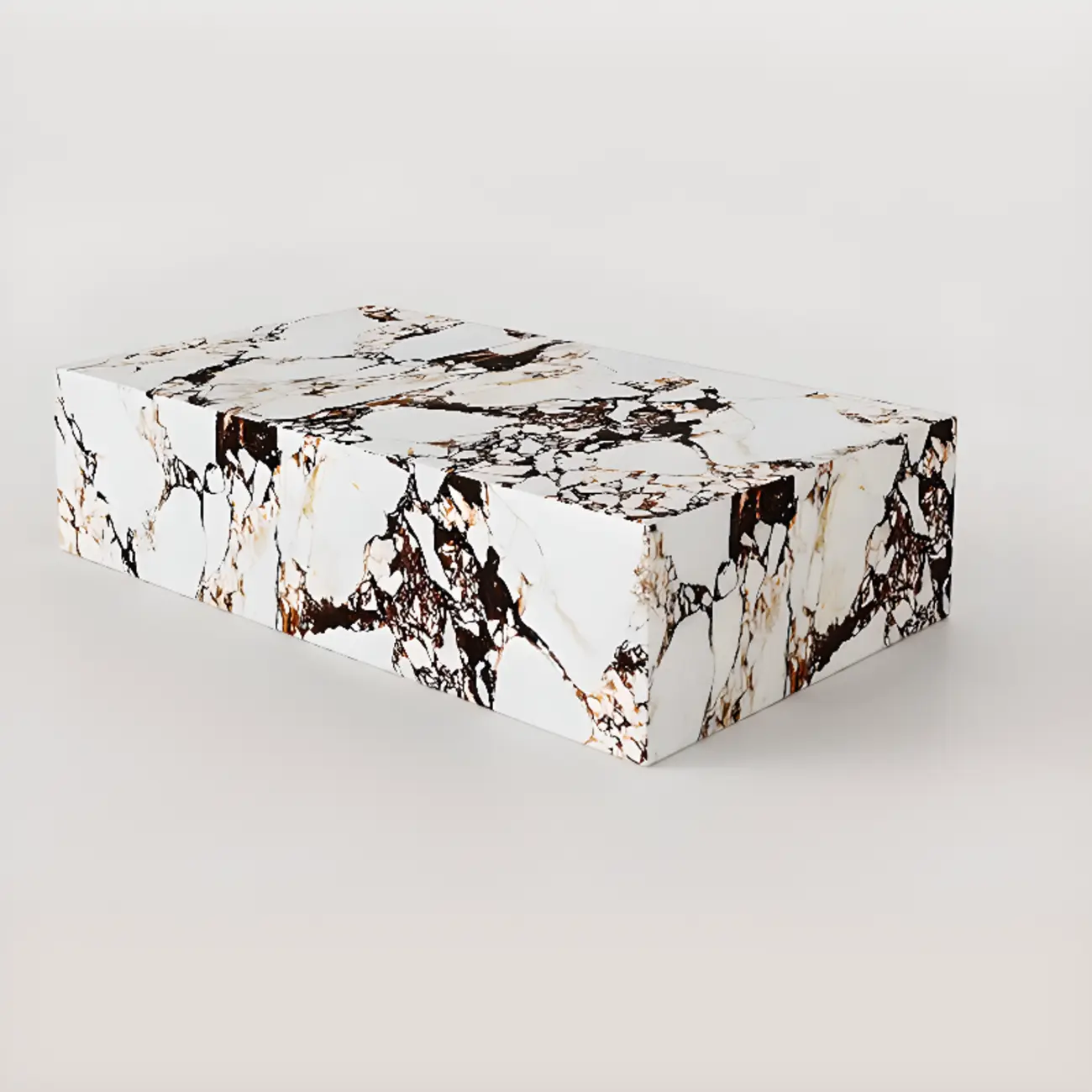 Sleek Sintered Stone Block Base Side Coffee Table Image - 10 | homeyfad