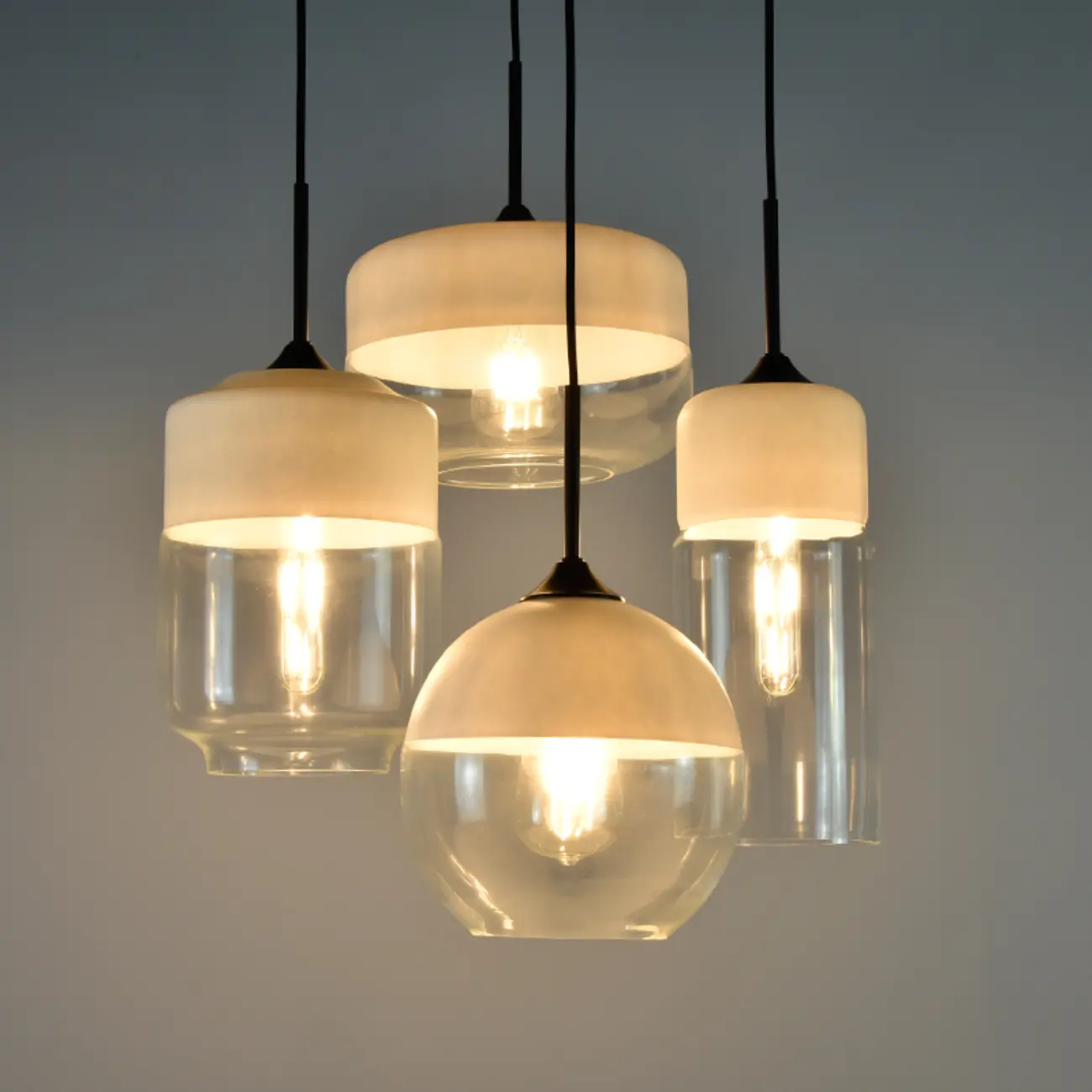 Minimalist Glass Cylinder Kitchen Pendant Light for Dining Area Image - 16 | homeyfad