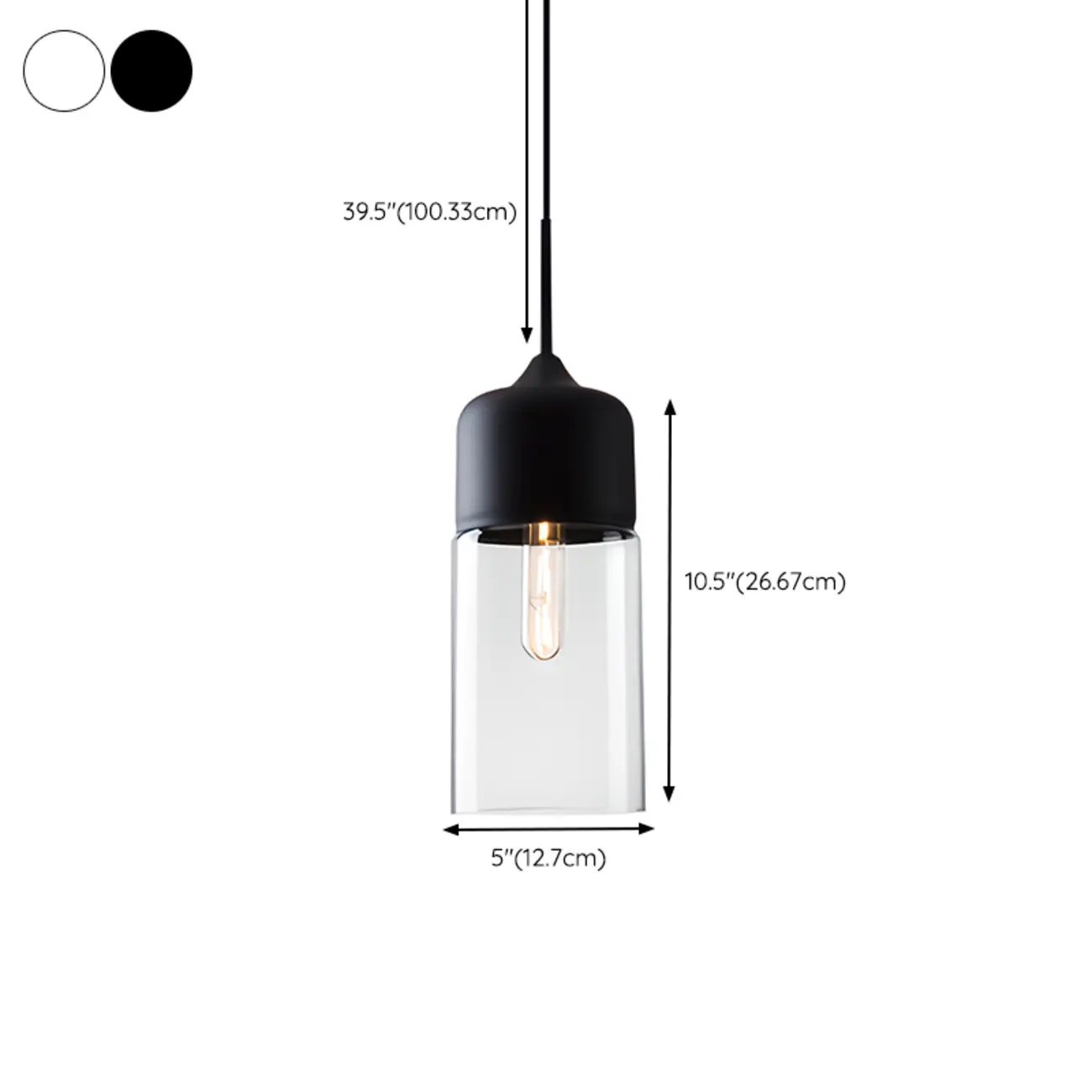 Minimalist Glass Cylinder Kitchen Pendant Light for Dining Area Image - 23 | homeyfad