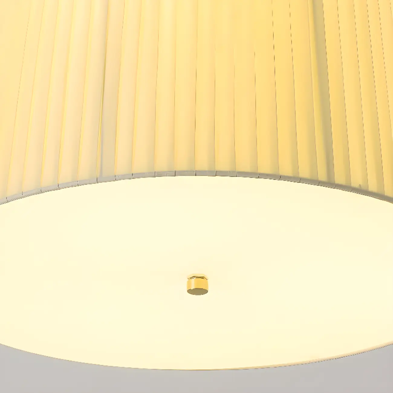 Minimalist Colonial White Drum Gold Semi Flush Ceiling Light Image - 16 | homeyfad
