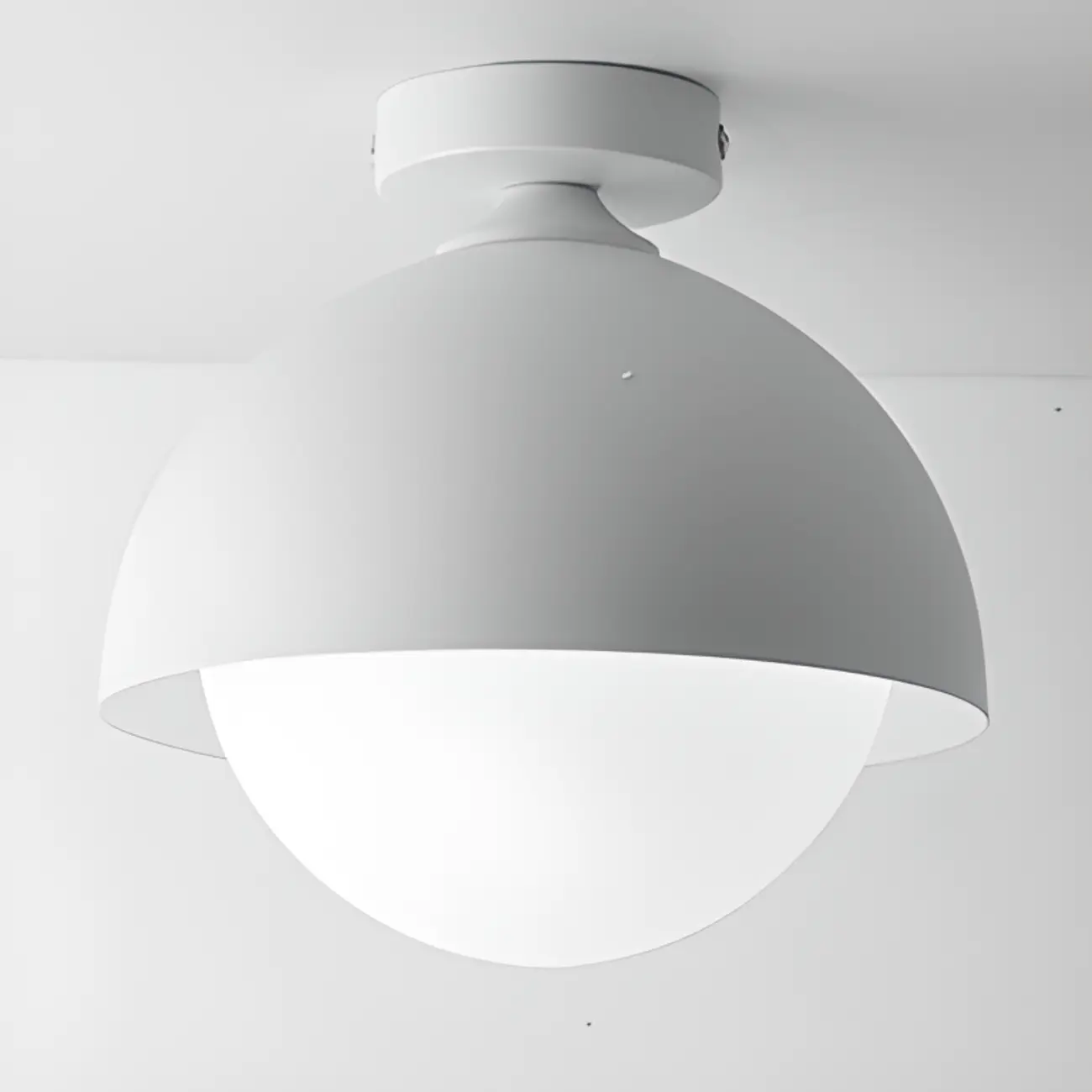 Minimalist Glass Dome Mini Semi Flush Ceiling Light Image - 10 | homeyfad