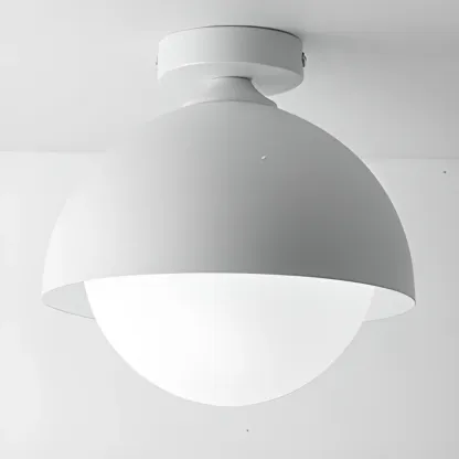 Minimalist Glass Dome Mini Semi Flush Ceiling Light Image - 10