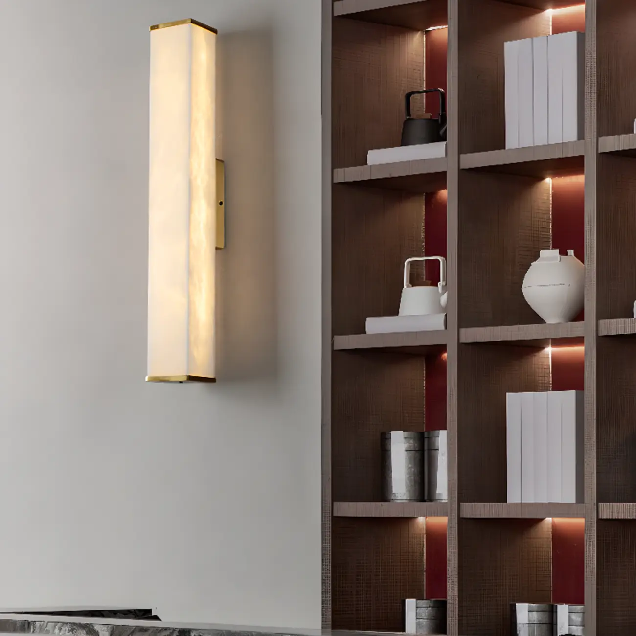 Modern Metallic Rectangular Tri Color Light Metal Wall Lght Image - 1 | homeyfad